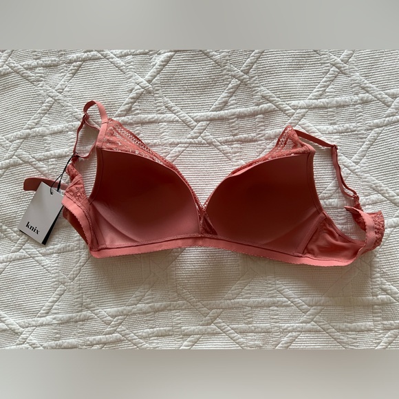 Knix Lace Deep-V Bra in Pink Sorbet (Brand New) - Picture 4 of 4